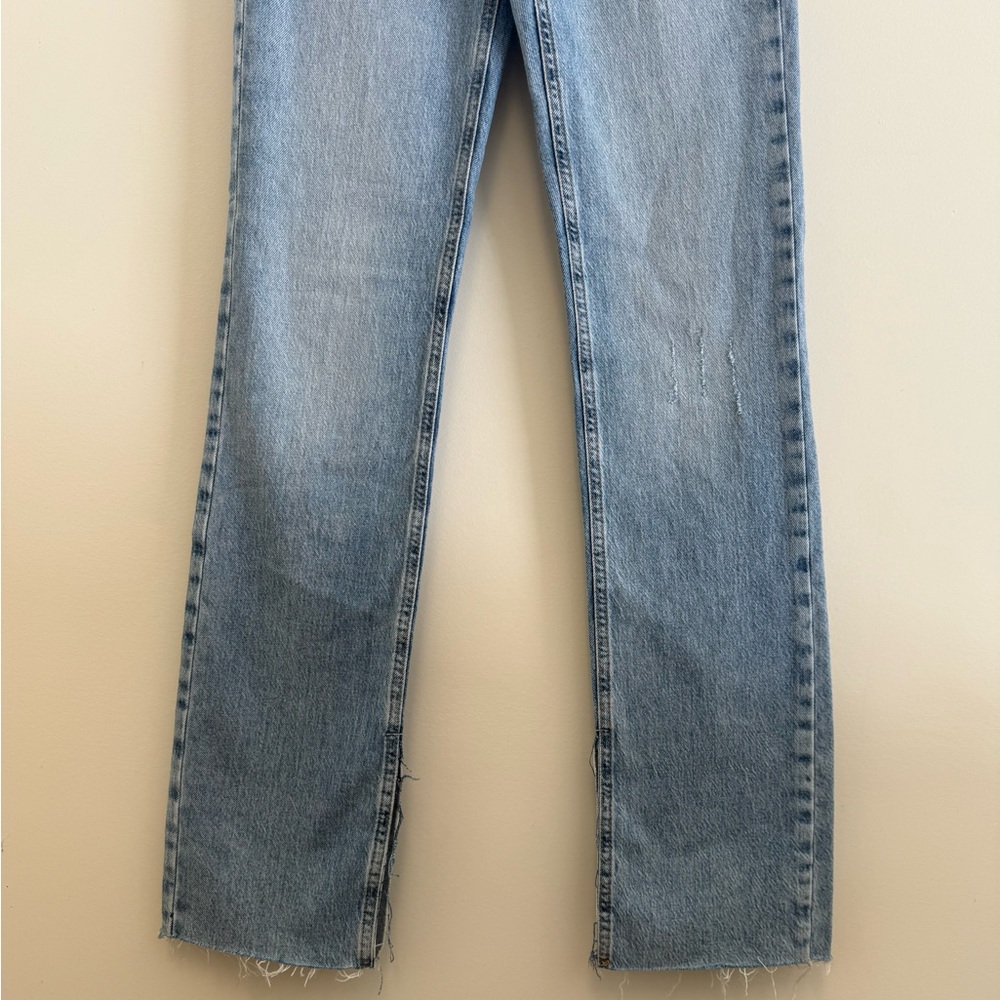 ZARA High-Waisted Straight Leg Jeans – Light Wash size 4 - Picture 12 of 12
